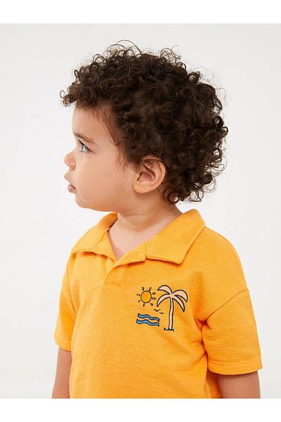 LC Waikiki LCW Baby Men's Polo Neck Printed Short Sleeve T-Shirt