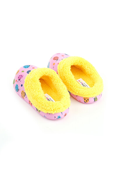 GEZER Kışlık Kız Çocuk Içi Peluşlu Islak Zemine Uygun Ev Terlik