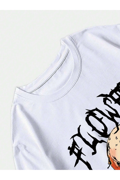 Jose Clothing Унісекс біла футболка з принтом з органічної бавовни, оверсайз, з короткими рукавами