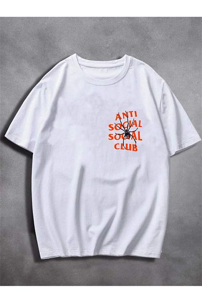 Jose Clothing Μπλουζάκι με λευκή στάμπα Unisex από οργανικό βαμβάκι Oversize - Κοντό μανίκι