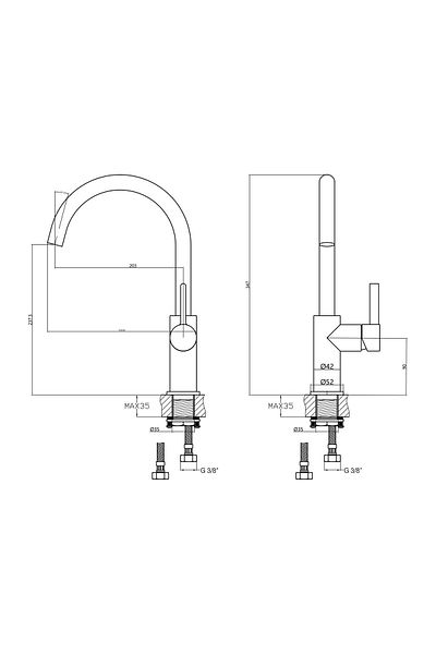 Fause Sink Faucet Lisio KTE121