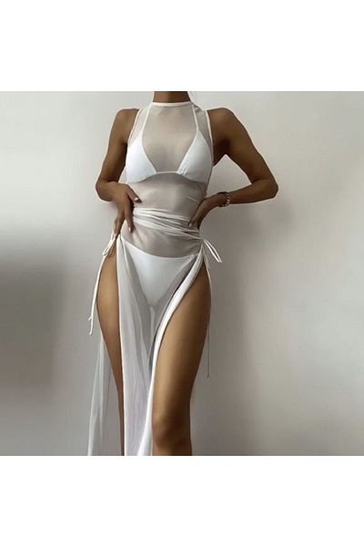 Rosy Live in style Φόρεμα Lycra Pareo - Σωληνώσεις από τούλι στα πλαϊνά, πλισέ