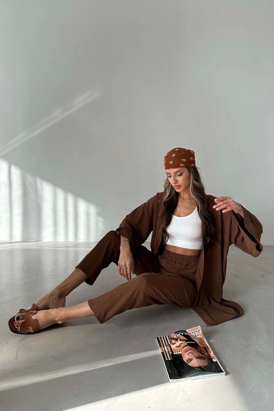 Eka Set kimono maro pentru femei 1018-0075