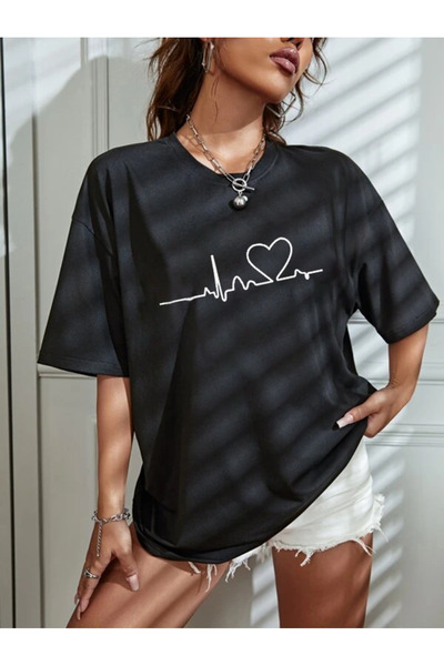 LAND MODA COPY - LUNAVISTA Heartbeat Printed unisex μπλουζάκι