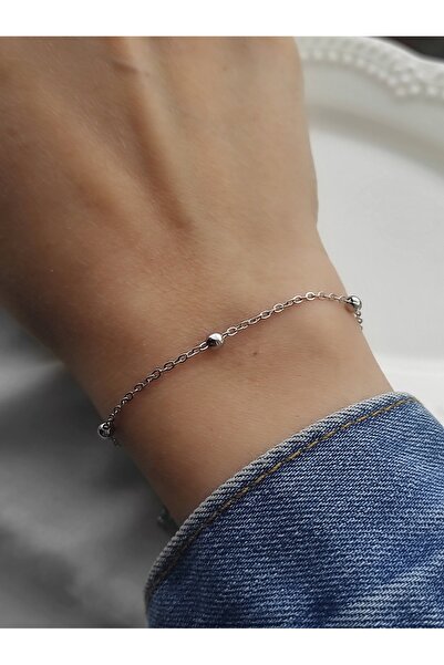 Amabel Jewelerys سوار نسائي بسلسلة من الفولاذ الكروي