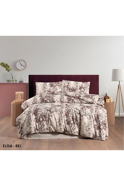 Taç Σετ Παπλωματοθήκη Διπλό Elisa Beige Crystal Terry Cotton