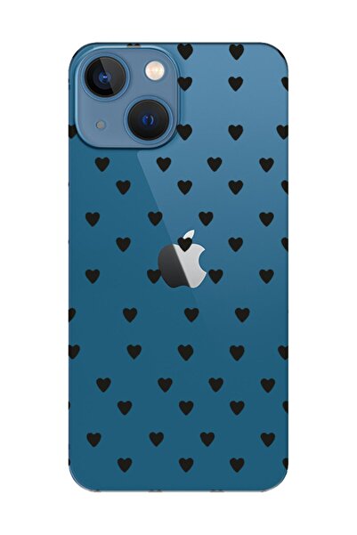 frondcase حافظة هاتف شفافة لهاتف آيفون 13 ميني قلوب صغيرة