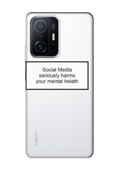 frondcase حافظة هاتف شفافة لهاتف Xiaomi Mi 11t Pro للوسائل الاجتماعية