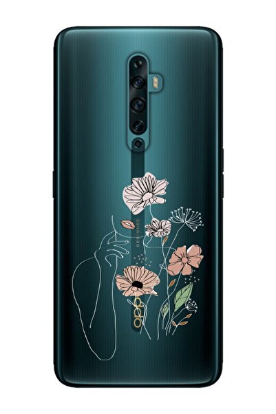 frondcase حافظة هاتف شفافة على شكل زهرة لهاتف اوبو رينو 2 زد