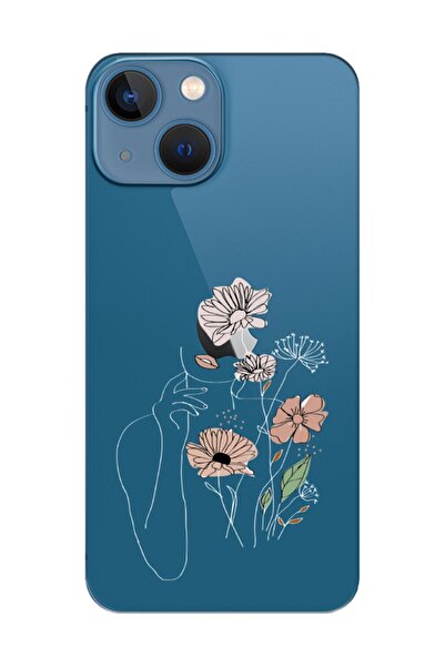 frondcase حافظة هاتف آيفون 13 ميني شفافة على شكل زهرة للنساء