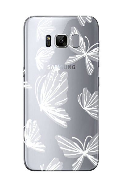 frondcase Samsung S8 Plus Kelebek Şeffaf Telefon Kılıfı