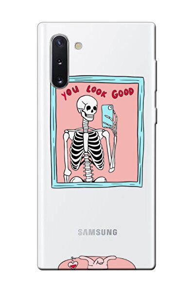 frondcase حافظة هاتف سامسونج نوت 10 تبدو جيدة بهيكل عظمي شفاف