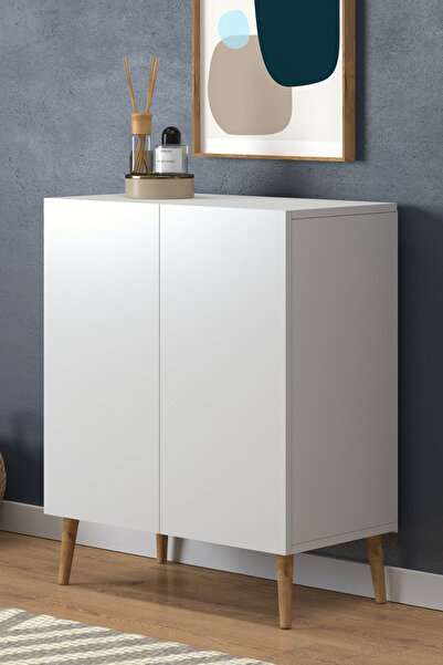 Monte Sehpa Beyaz Midi Dolap