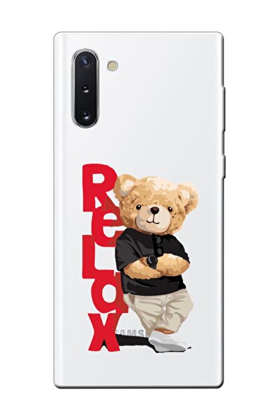 frondcase حافظة هاتف سامسونج نوت 10 تيدي بير ريلاكس شفافة