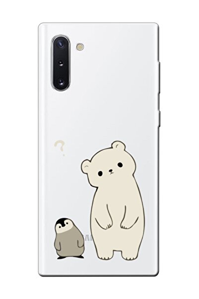 frondcase حافظة هاتف سامسونج نوت 10 البطريق والدبدوب الشفافة