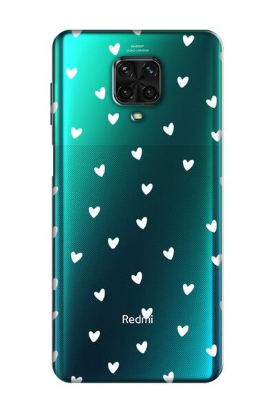 frondcase Redmi Note 9 Pro Minik Kalpler Şeffaf Telefon Kılıfı