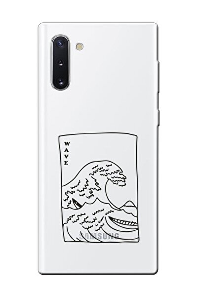 frondcase حافظة هاتف سامسونج نوت 10 كاناجاوا ويف شفافة