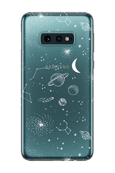 frondcase Samsung S10e Gezegenler Şeffaf Telefon Kılıfı