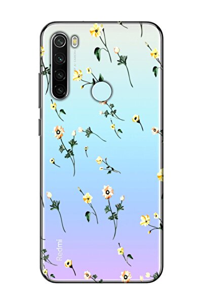 frondcase حافظة هاتف شفافة مزينة بالزهور لهاتف ريدمي نوت 8