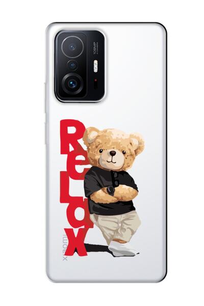frondcase حافظة هاتف شفافة لهاتف Xiaomi Mi 11T Pro Teddy Bear Relax