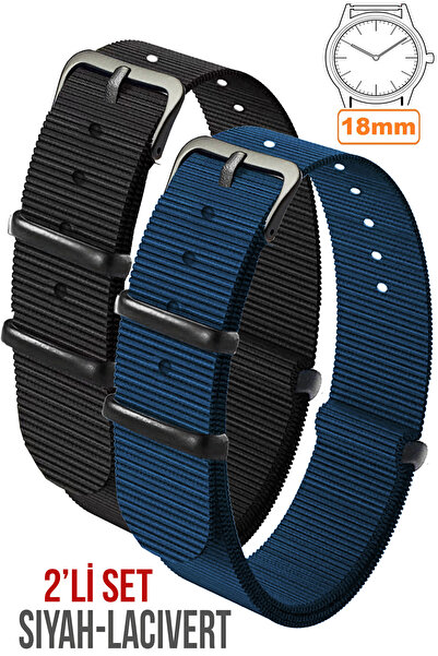COBRA 18mm Fossil-Welder-Casio-Seiko-Omega-Armani Saat Uyumlu Nato Tekstil Ku...