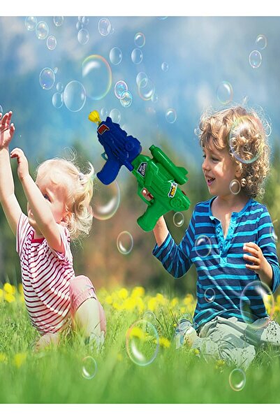 Hyd Oyuncak Köpük ve Su Tabancası Tek Tabancada Birleşen Üçlü Likitli Set Bubble Machine