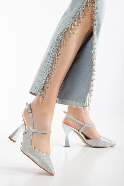 DARUGA Kadın İnce Topuklu Özel Üretim Sivri Burunlu Abiye Ayakkabı