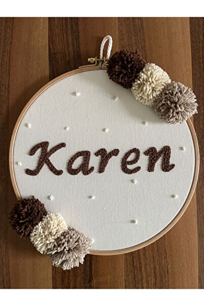 punch passion Bebek kapı süsü, hastane kapı süsü,  30 cm, punch nakışlı, isim...