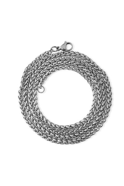 Tesbihane Modern Design Silver Color Steel Men's Chain