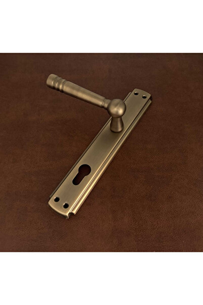 KOLDOOR Osmanlı Mat Antik Sarı Bravo Aynalı Yale Çelik Kapı Kolu Sol Aşağı Basar Tek Yön 1 Adet