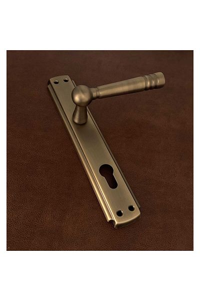 KOLDOOR Ottoman Matte Antique Yellow Bravo Mirrored Yale Steel Door Handle Pushes Right Down One Direction 1 Piece