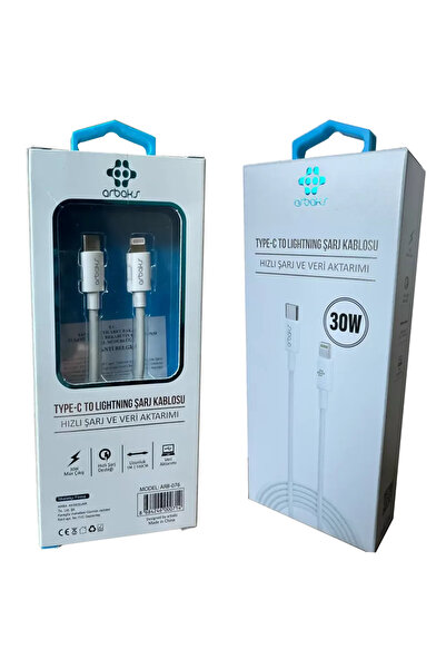 Genel Markalar 30W PD Lightning iphone Şarj Kablosu Arbaks ARB-076