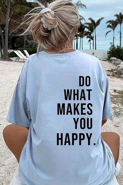 MODAGEN Unisex Do What Makes Printed Oversize T-shirt