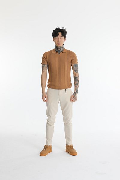 The Champ Clothing Ανδρικό πλεκτό μπλουζάκι Polo Neck