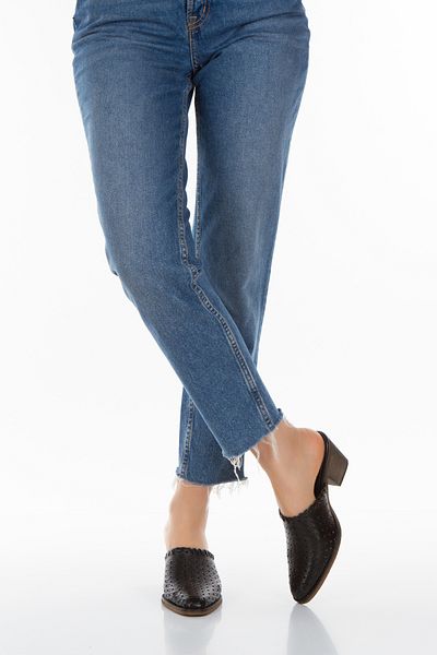 PASSAGE SHOES Γυναικείες παντόφλες με τακούνι από γνήσιο δέρμα 6249
