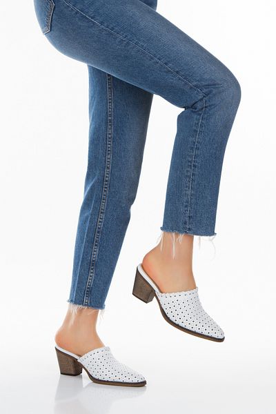 PASSAGE SHOES Women's Genuine Leather Heeled Slippers 6249