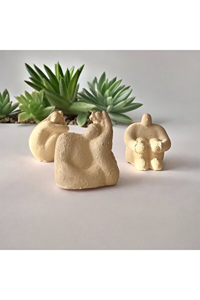 Mes Reves Soyut Düşünen İnsan 3'lü Set, Ev Dekorasyonu, Masa Süslemesi Heykel...