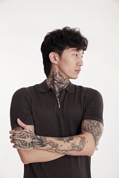 The Champ Clothing Ανδρικό πλεκτό μπλουζάκι Polo Neck