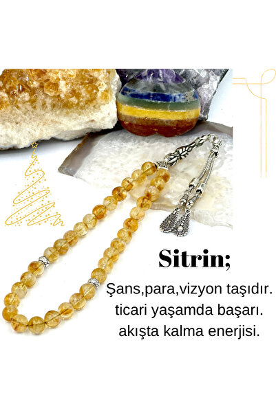 GÜMÜŞ TAŞ EVİ Mărgele de rugăciune Citrin