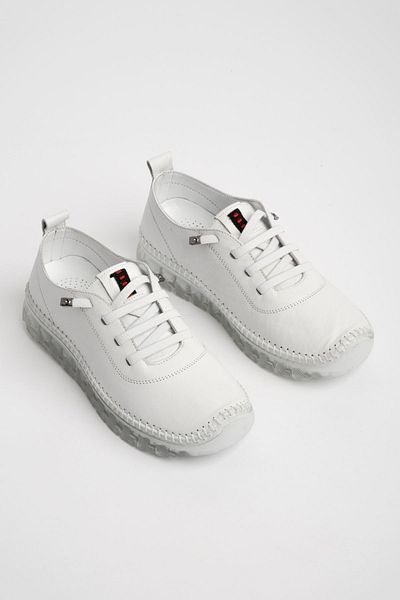 Lal Shoes & Bags Cindy Plain Pantofi de damă din piele naturală - alb