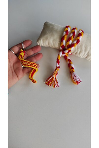 Aksesuar سلسلة مفاتيح للمروحة، خيط محبوك، أصفر، أحمر، إكسسوار للمروحة، هدية للرجال