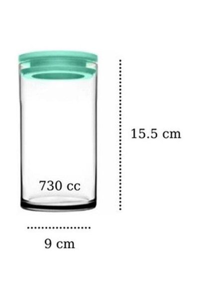 Paşabahçe 43736D Breakfast 6-Piece Jar 730 cc Green Lid