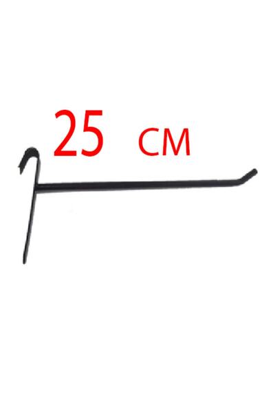 GRİDEKOR 100 bucăți, 25 cm, cârlig pentru plăci de sârmă vopsit în negru, cârlig pentru raft, sârmă pentru plăci, sârmă pentru rafturi, sârmă pentru umerase