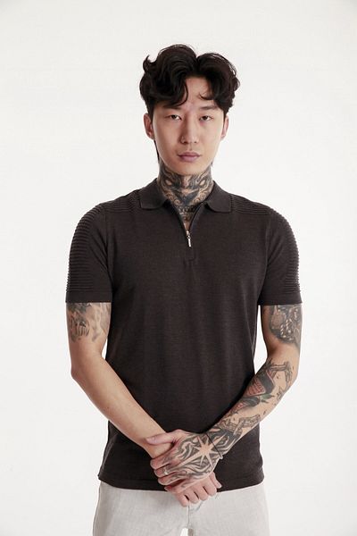The Champ Clothing Ανδρικό πλεκτό μπλουζάκι Polo Neck