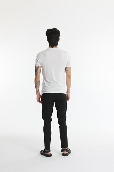 The Champ Clothing Πλεκτό ανδρικό πλεκτό μπλουζάκι Polo Neck με φερμουάρ