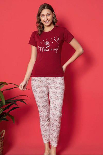 LİLA İÇ GİYİM WOMEN'S COTTON PAJAMAS SET