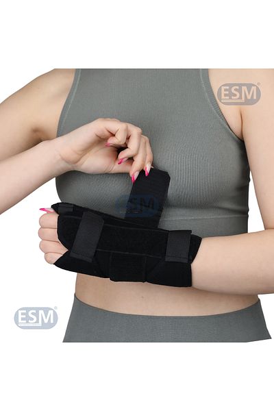 ESM Orthopedic Thumb Supported Hand Wrist Brace Nerve Compression Injury Free Size