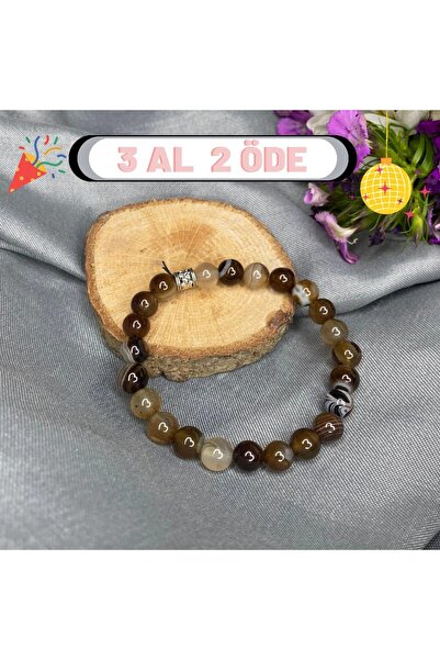 Elifsu Jewelry Brown Agate Stone Bracelet