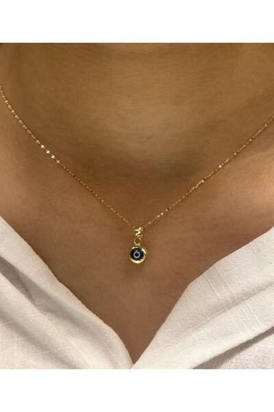 Hakan Güler Kuyumculuk 14 Ayar Altın Nazar Boncuklu Aynalı Zincir