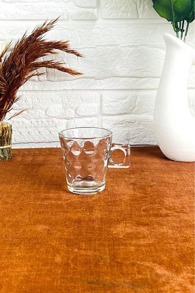 Tiesa Home Glass 6 Person Lima Turkish Coffee Cup Set 90Ml
